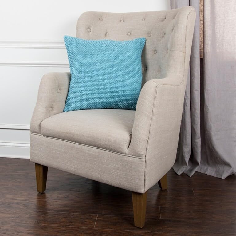 Rizzy Home | T05287 | Poly Fill Decorative Pillow | 20&quot;x20&quot; Blue/Green/Blue Solid