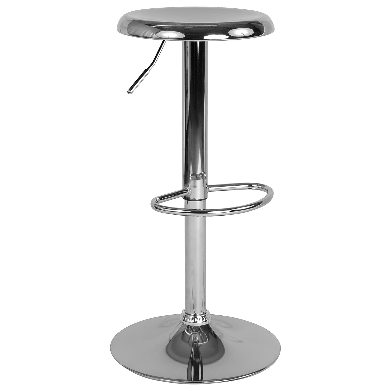 Flash Furniture Madrid Series Adjustable Height Retro Barstool In Chrome Finish