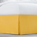 Nestl Yellow Twin Bed Skirt - Twin Size Bed Skirt 14 Inch Drop - Brushed Microfiber Bed Skirts - Hotel Quality Pleated Bed Skirt - Shrinkage & Fade Resistant