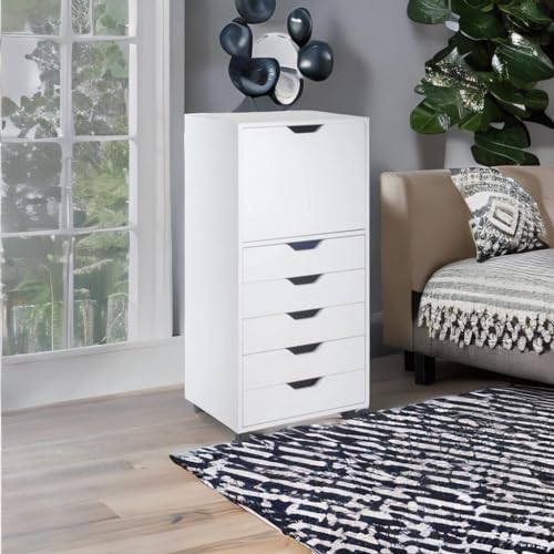 Ergode Wood Halifax 5-Drawer High Cabinet - Versatile Storage Solution