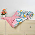 Roman Home 40% Cotton and 60% Microfiber Single Bed Reversible Print Poly Cotton AC Dohar/Blanket (Multicolour)