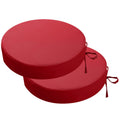 Idee-Home Round Outdoor Bistro Chair Cushions Set Of 2, 15   X15   X 3    Thick Round Seat Cushions With Ties, Waterproof Round