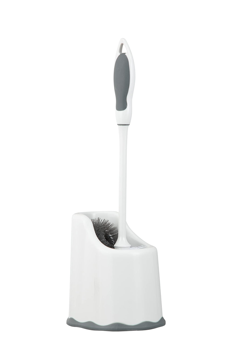 Superio Toilet Bowl Brush and Holder with Under Rim Cleaner for Bathroom, Toilet Brush and Caddy with Non Scratch Bristles and U