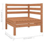 vidaXL Solid Pinewood Patio Lounge Set 12 Piece Garden Outdoor Terrance Backyard Furniture Set Wooden Lounge Sofa Seating Chair Seat Gray