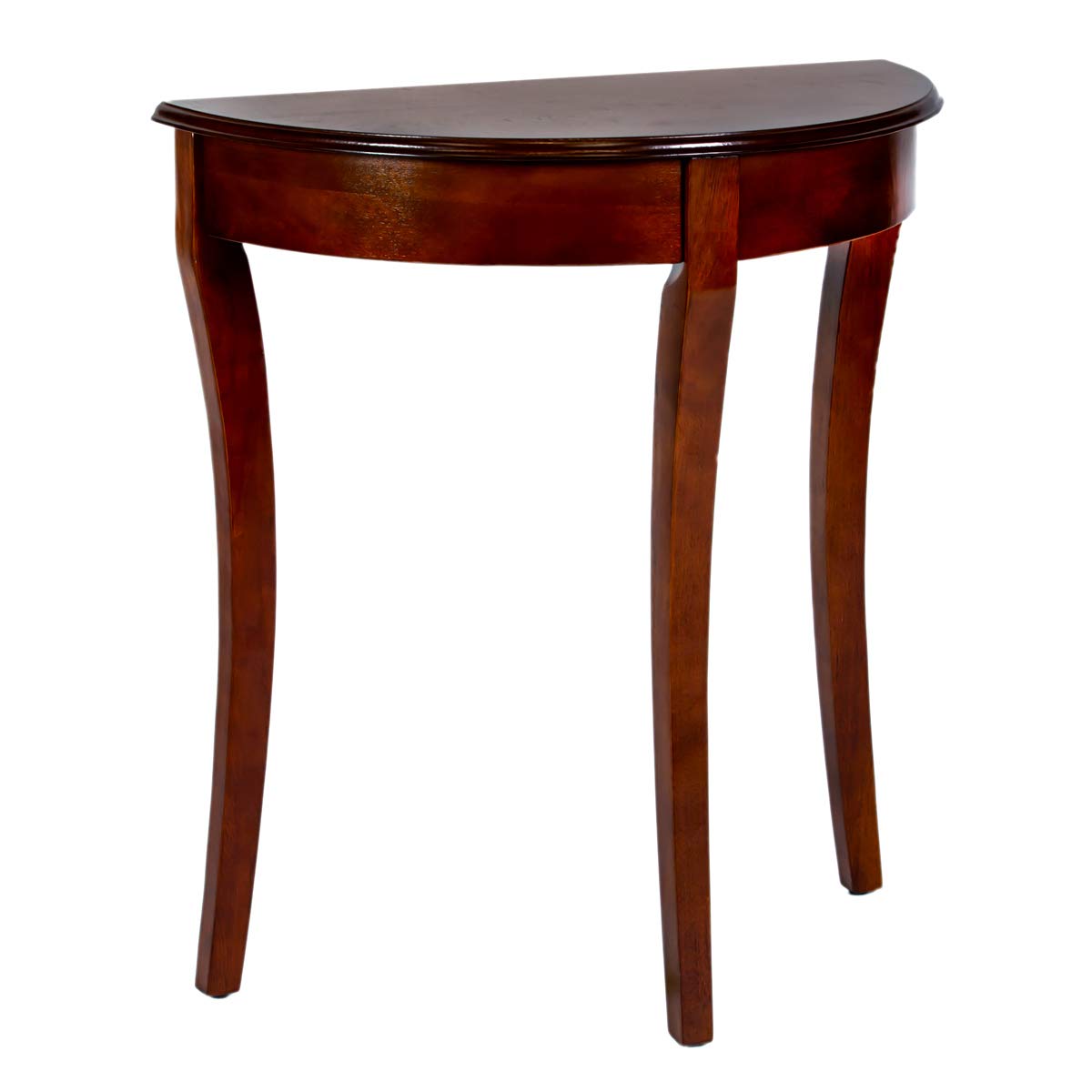 All Things Cedar Classic Accents HR01 Flower Display Table | Cherry Wood Console Table | Birch Veneer, Solid Wood Legs, Lower Shelf & Sizable Top| Elegant Wooden Entry Table | 25x14x28