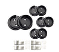QCAA Heavy Duty Solid Metal Closet Rod Socket Set, 1-3/8  , Oil-Rubbed Bronze, 4 Pair, Made In Taiwan