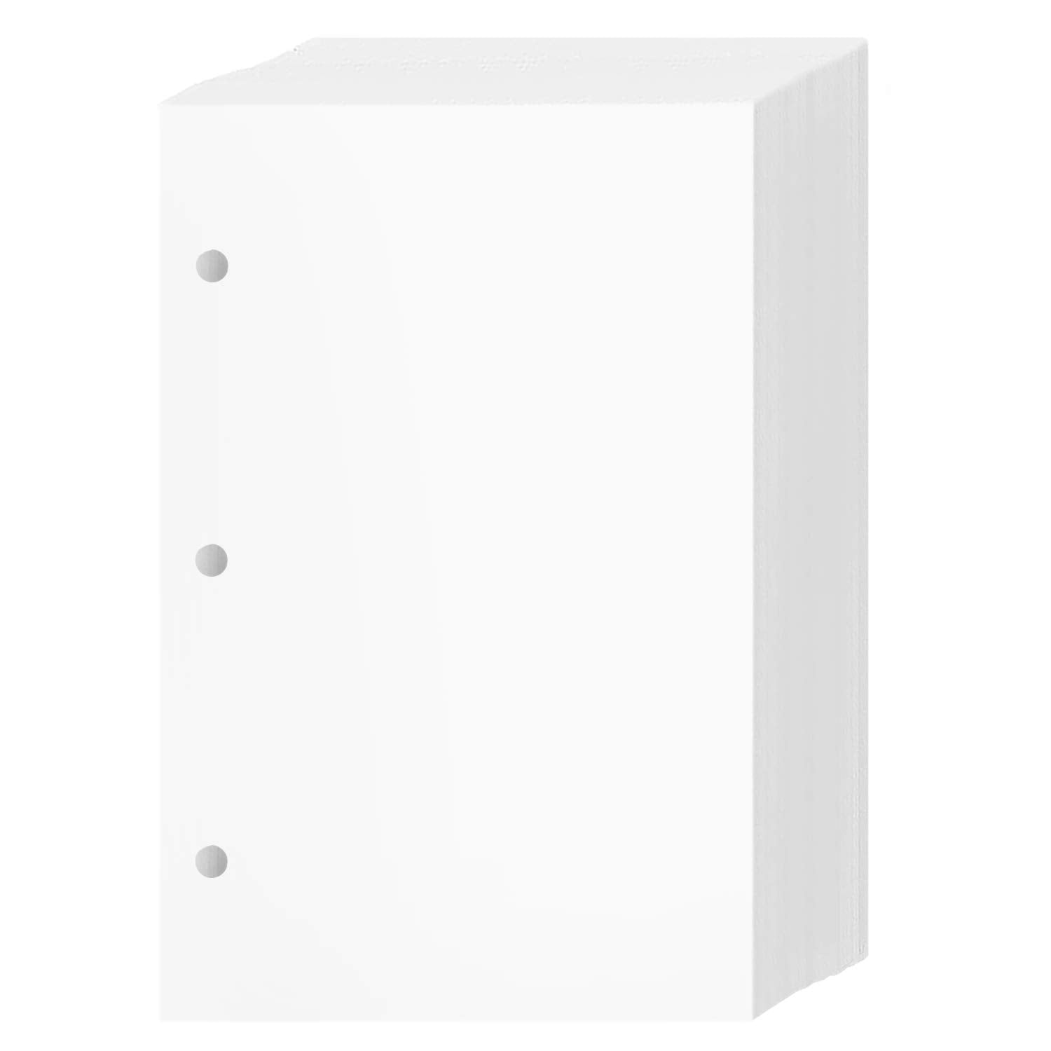 3 Hole Punch Half Letter Paper, Bright White Sheets, For 3 Ring Binders And Clipboards | 8.5 X 5.5 Inches | 24Lb Bond, 60Lb Text