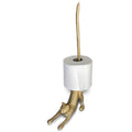 WallCharmers Rustic Paper Towel Holder, Metal Toilet or Kitchen Paper Holder for Floor or Countertop, Rustic Dino