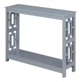 Convenience Concepts Town Square Console Table with Shelf, Gray