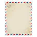 Canopy Street Vintage Air Mail Letterhead Paper 8.5" x 11" Red and Blue Stripes