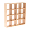1: 12 Dollhouse Miniature Wooden Storage Rack 16 Grid Shelves Doll House Wall Rack Bookshelf Display Dollhouse Furniture Accesso