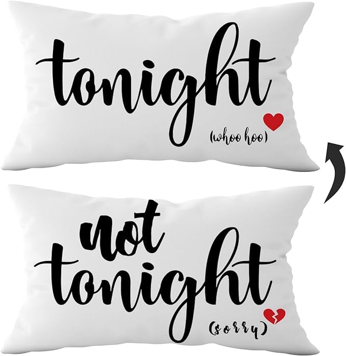 Mancheng-Zi Funny Couples Reversible Soft Pillow Cover, Wedding Anniversary Bridal Shower Gifts, Gift For Couples, Anniversary,