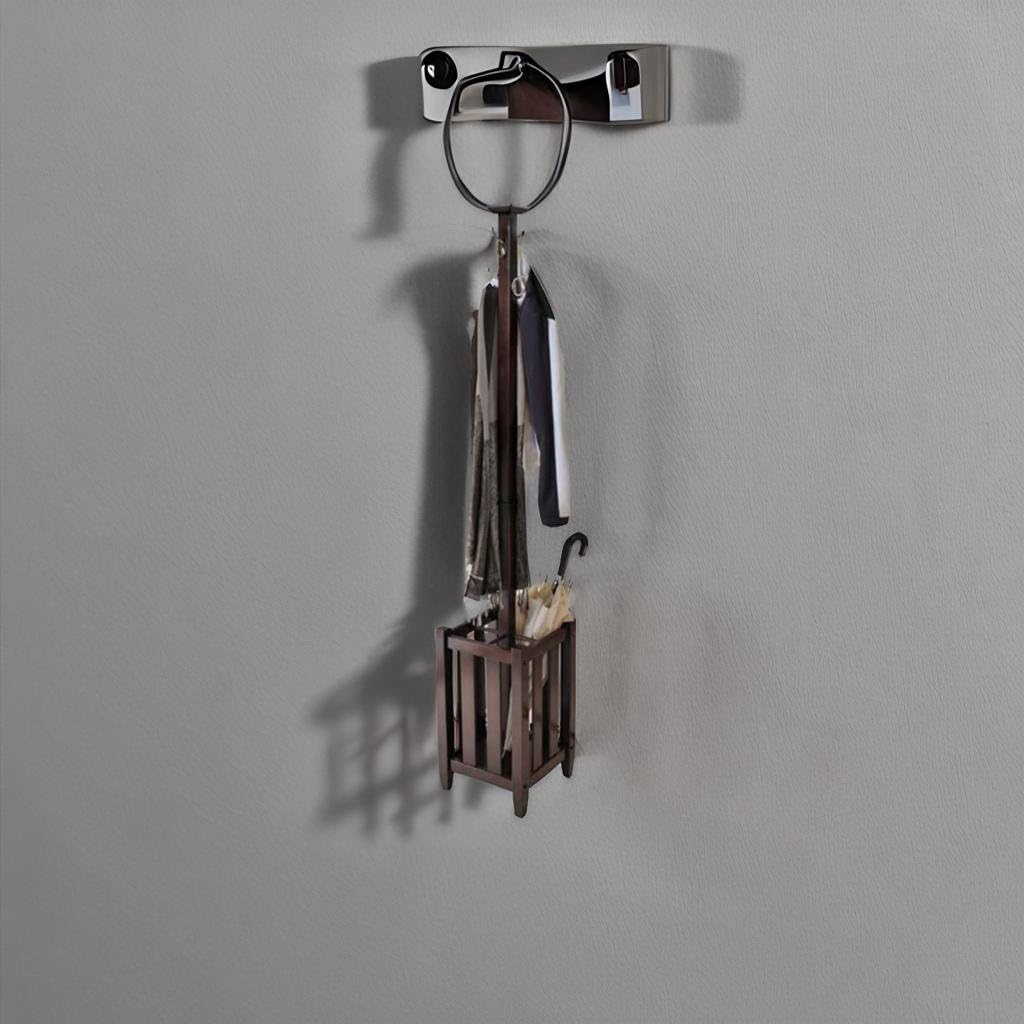 Ergode Wood Memphis Coat Tree & Umbrella Rack - Elegant, Versatile, Easy Assembly