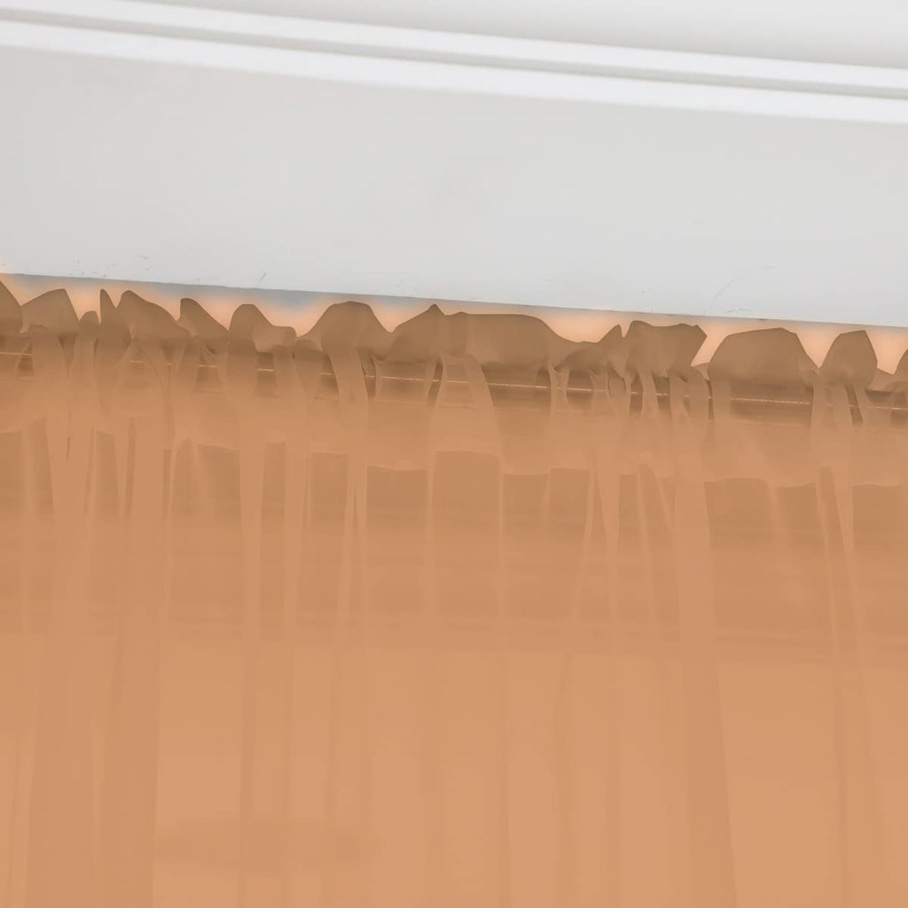 Window Brown Sheer Curtains 72 Inches Long 2 Panels Sheer Curtain Basic Rod Pocket Panel For Bedroom Children Living Room Yard K