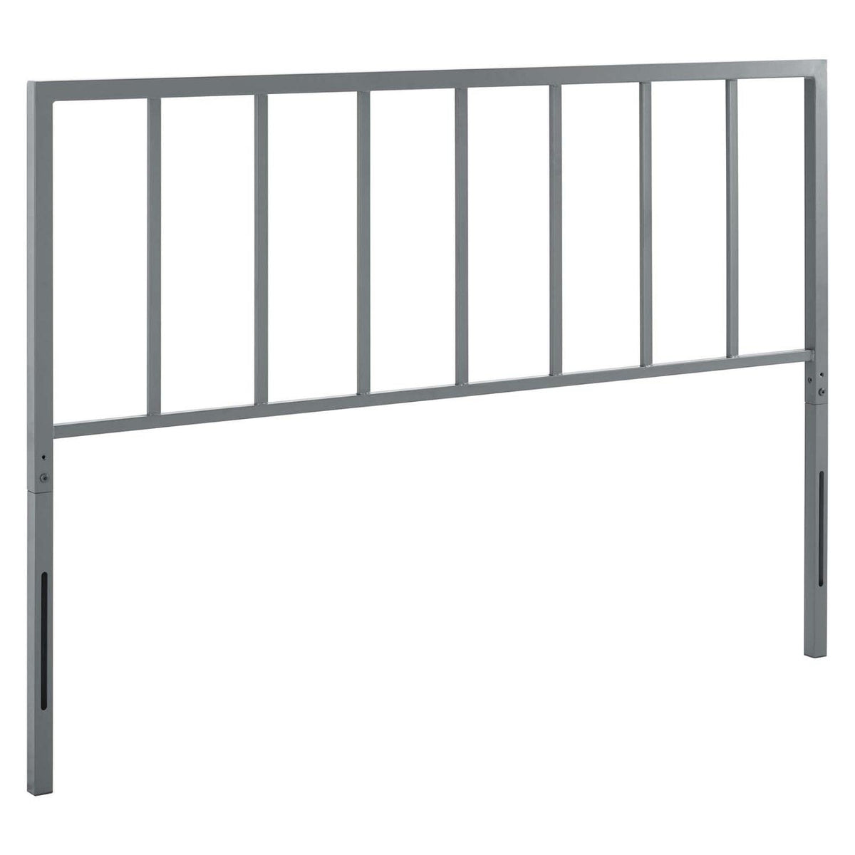 Modway Tatum Modern Farmhouse Metal Queen Headboard In Gray