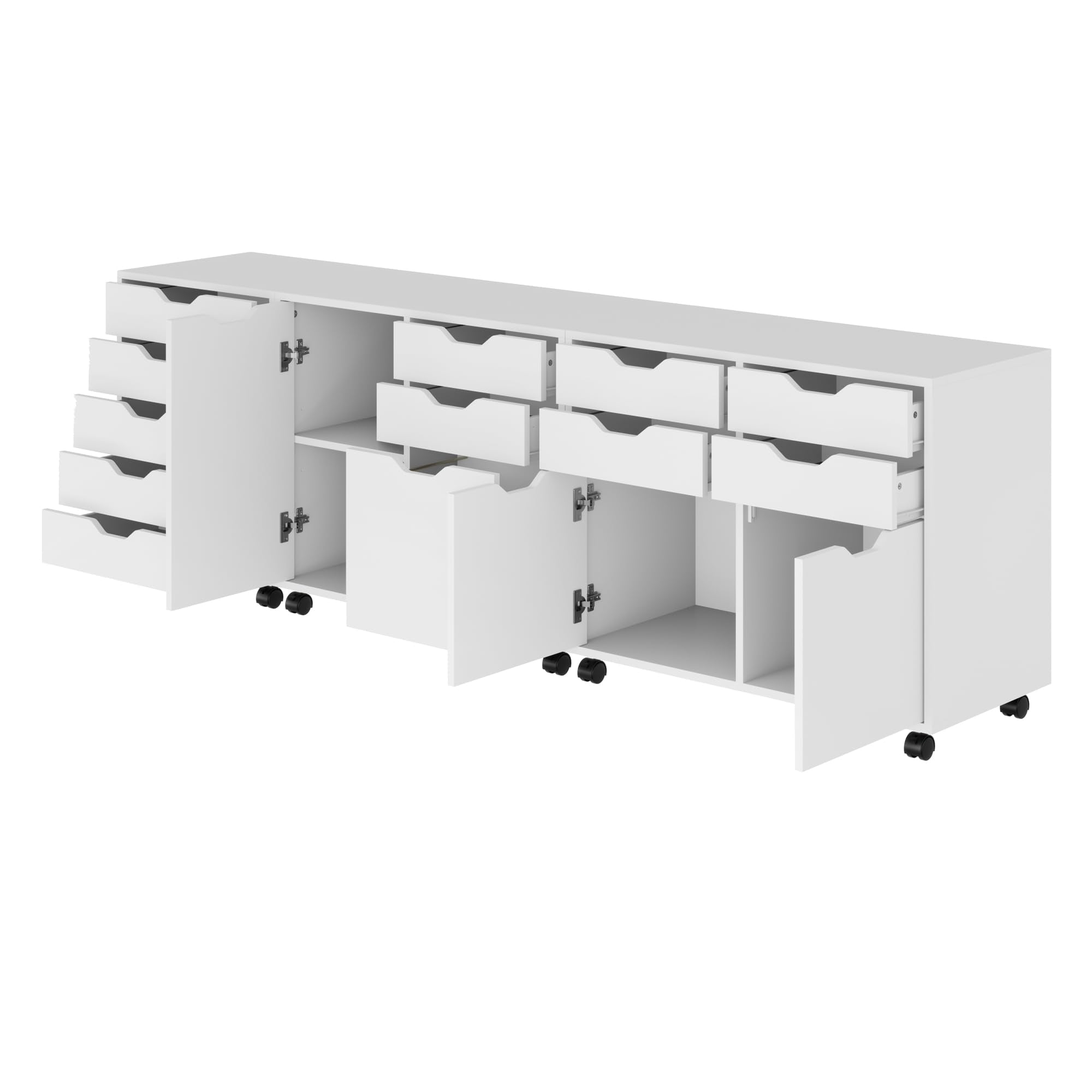 Winsome Wood 10346 Halifax 3-pc Storage Cabinet Set in White