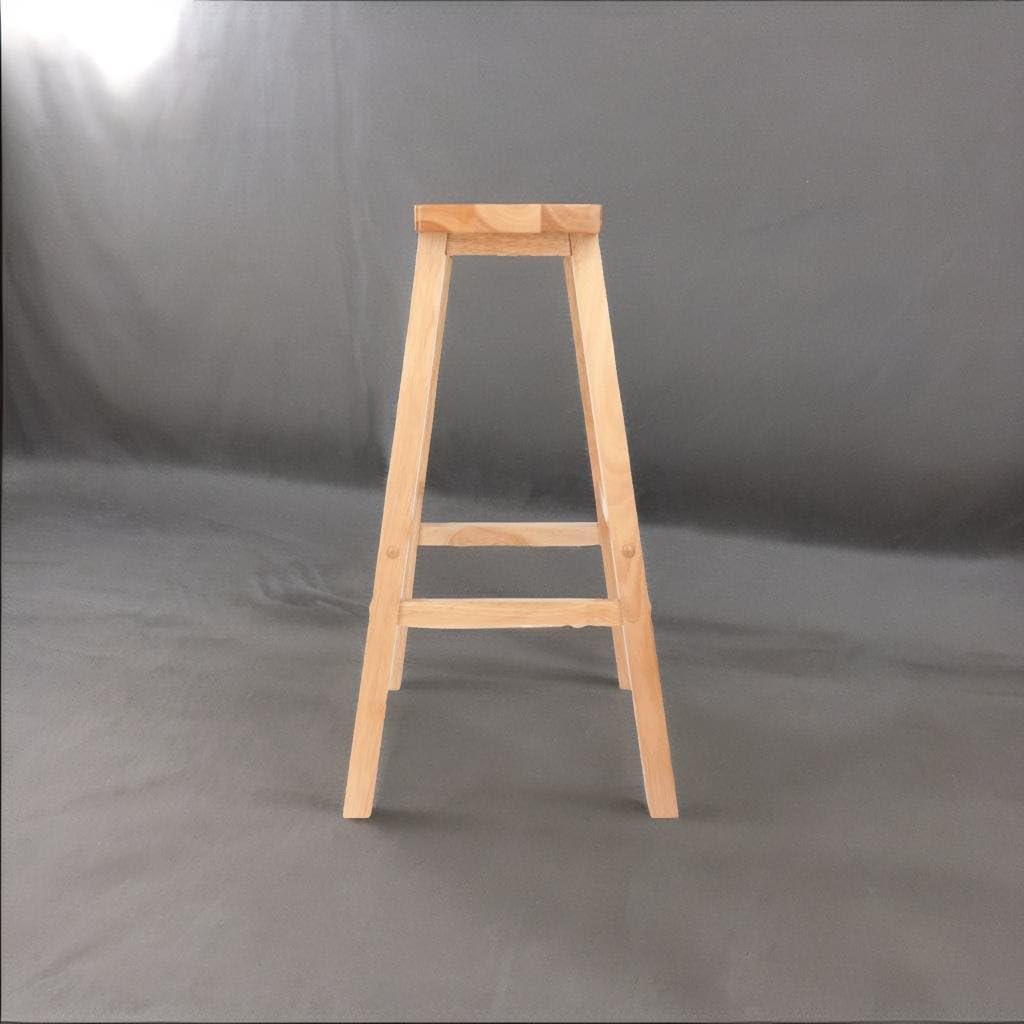 Ergode Chic Saddle Seat Wood Counter Height Stool | Natural Finish | Easy Assembly