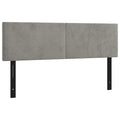 Vidaxl Headboards 2 Pcs Light Gray 28.3"X2"X30.7"/34.6" Velvet