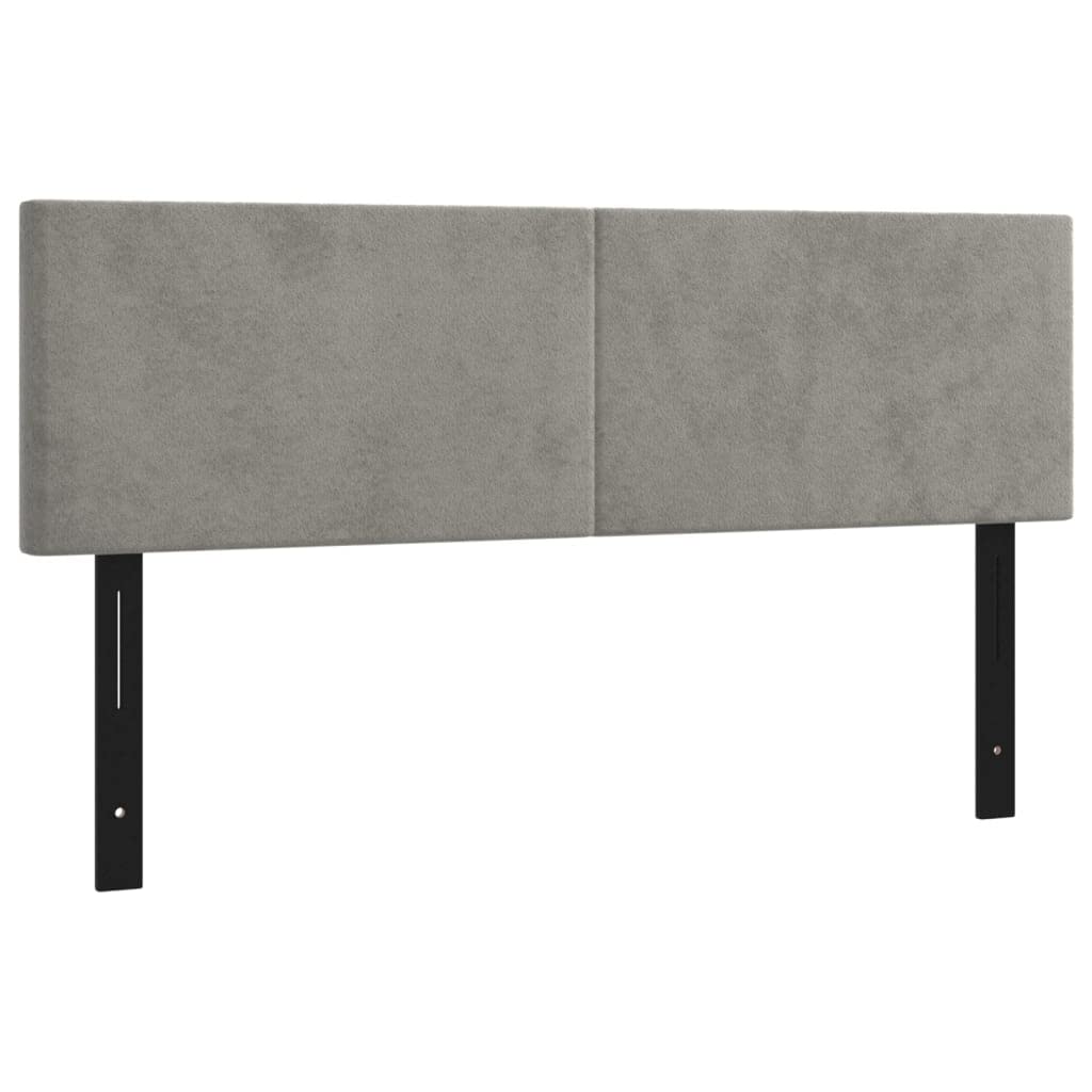 Vidaxl Headboards 2 Pcs Light Gray 28.3&quot;X2&quot;X30.7&quot;/34.6&quot; Velvet
