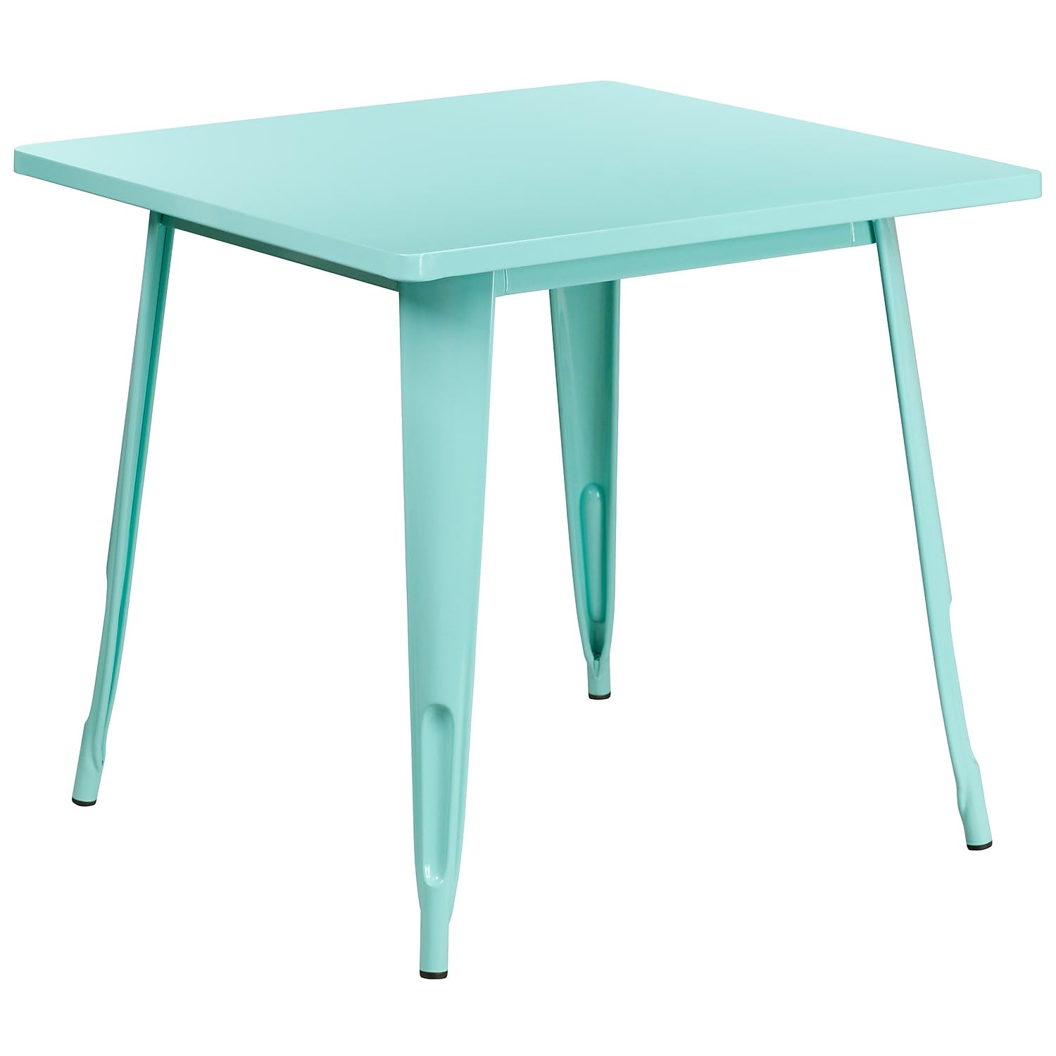 Flash Furniture Felix Commercial Grade 31.5" Square Mint Green Metal Indoor-Outdoor Table