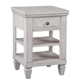 American Woodcrafters Salter Path Oyster White Wood 1-Drawer Storage Farmhouse Nightstand