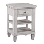 American Woodcrafters Salter Path Oyster White Wood 1-Drawer Storage Farmhouse Nightstand