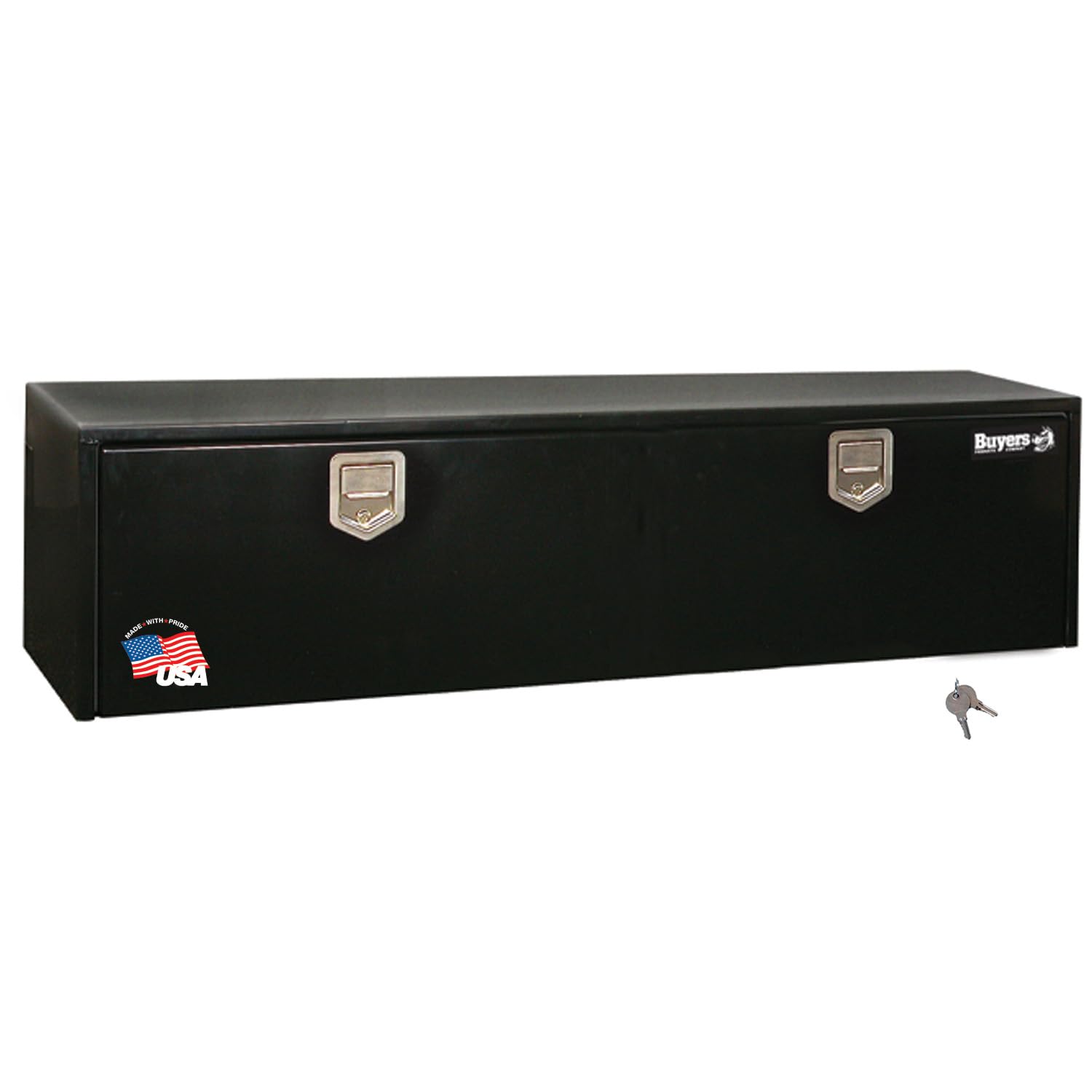 Buyers Products 1702115 Black Steel Underbody Truck Box With Paddle Latch, 18 X 18 X 60 Inch