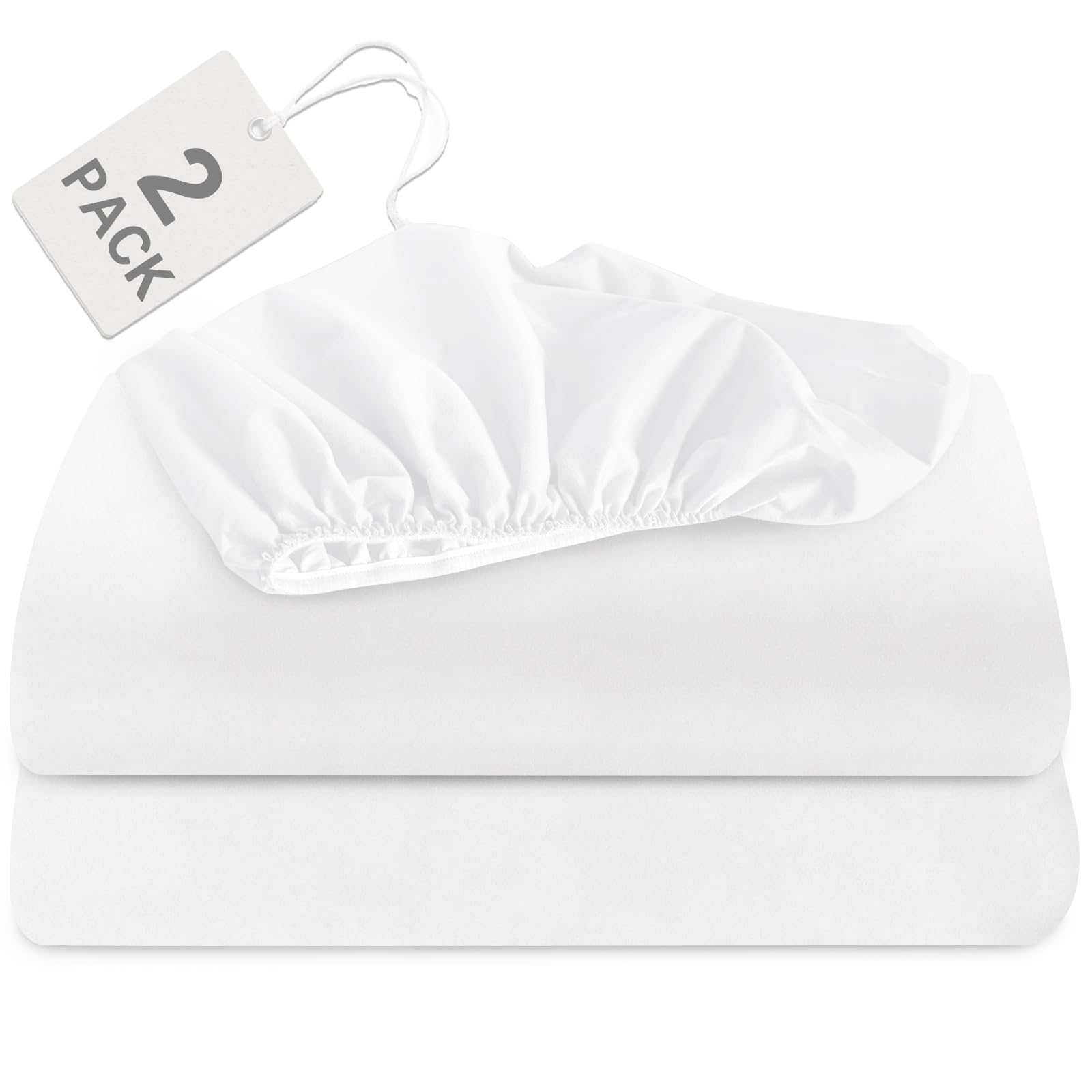 Biloban Cot Sheets 31  75 2 Pack, Cot Size Fitted Sheet Fits For Narrow Twin Mattress/Rv Bunk Mattress/Guest Beds And Folding Be