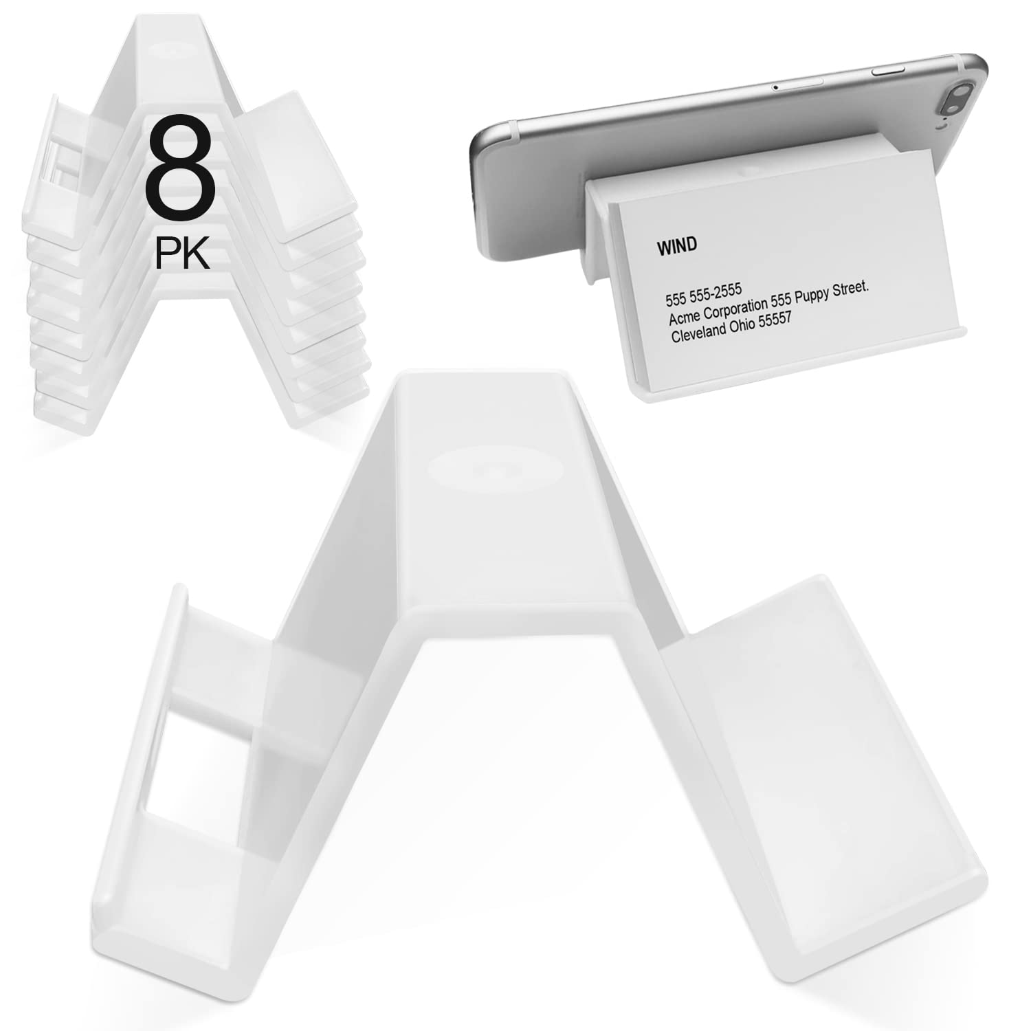 Serve Clean 8 Pack Business Card Holder Holds Over 50 Business Cards