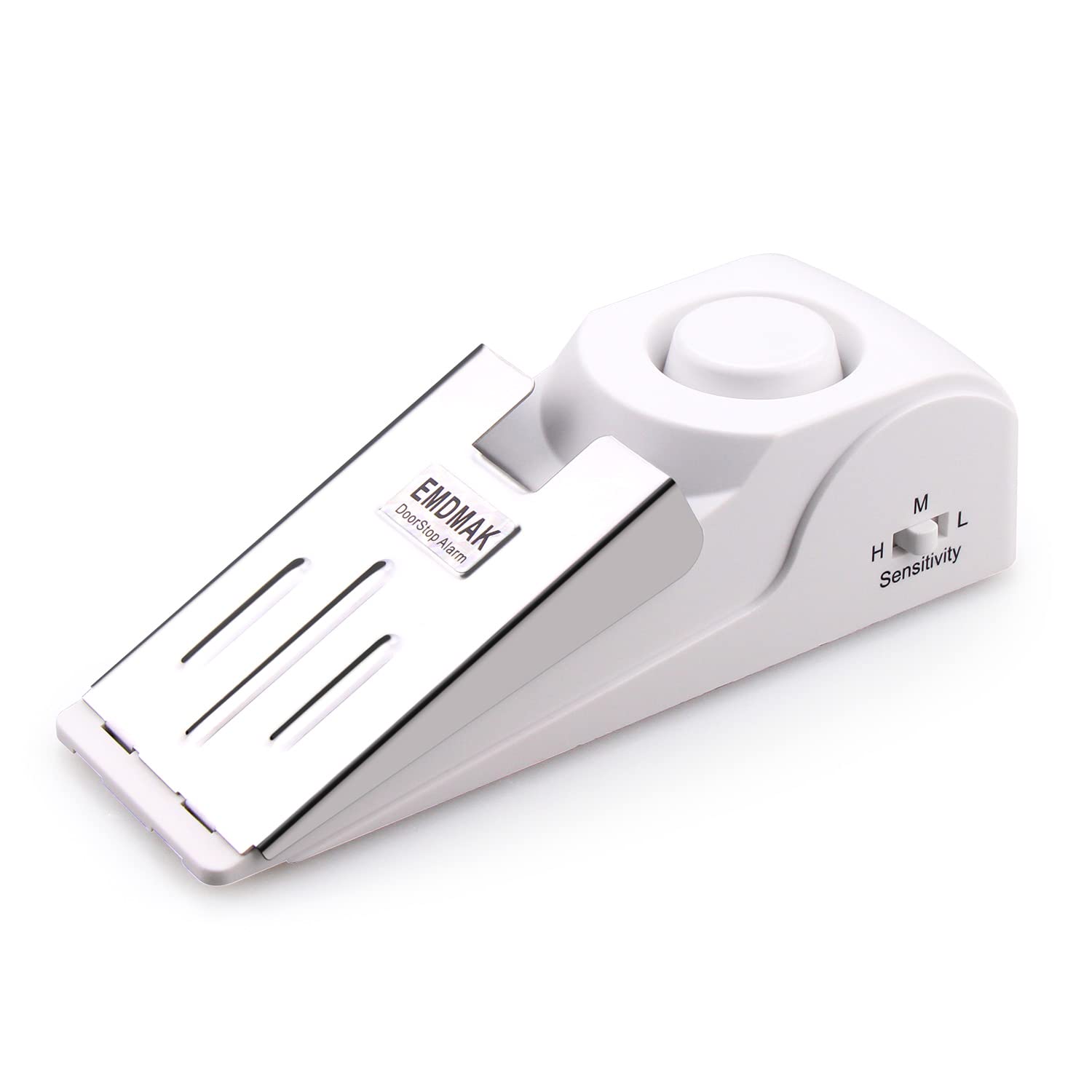 Emdmak Door Stop Alarm With 120Db Siren Door Stop For Home & Travel (White) (Pack Of 1)