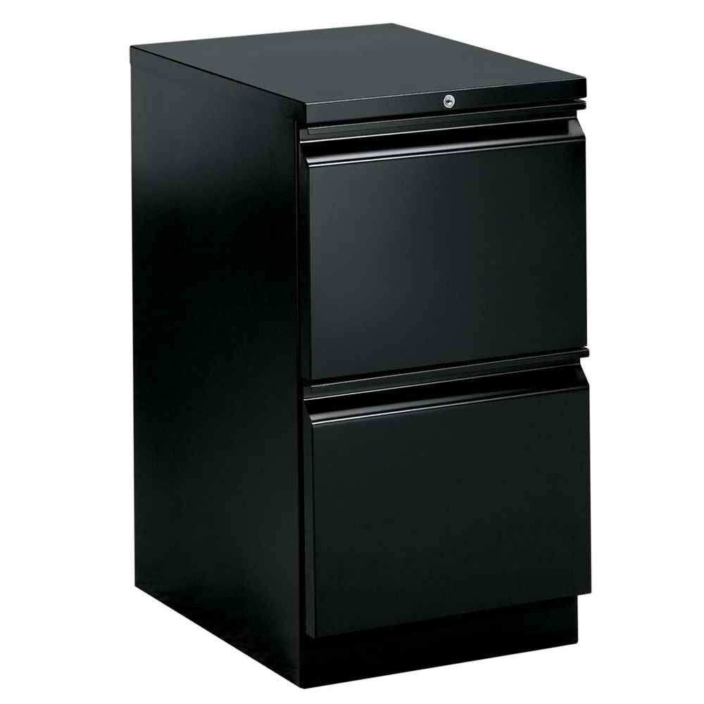 Hon Brigade 2-Drawer Mobile Pedestal, 28"H X 15"W X 22 7/8"D, Black