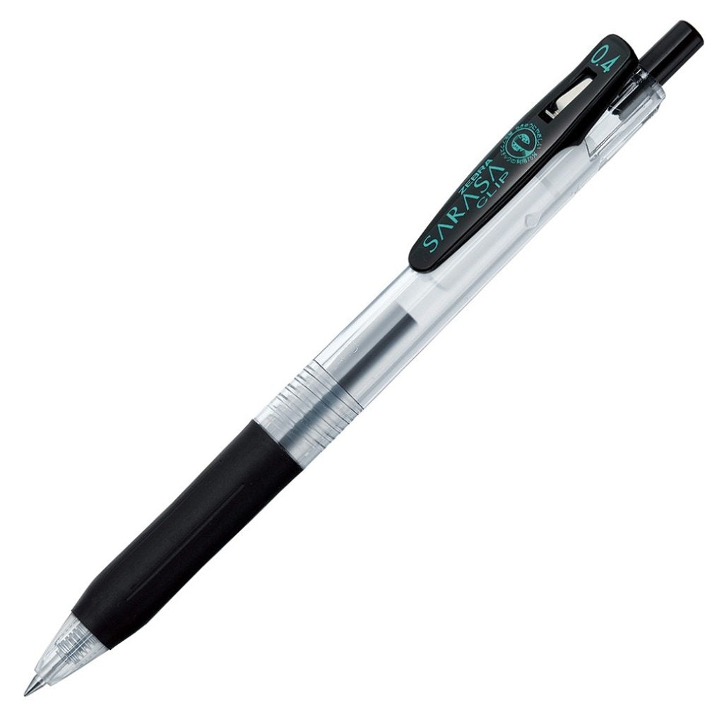 Zebra B-Jjs15-Bk Gel Ballpoint Pen, Sarasa Clip, 0.4, Black, 10 Pieces
