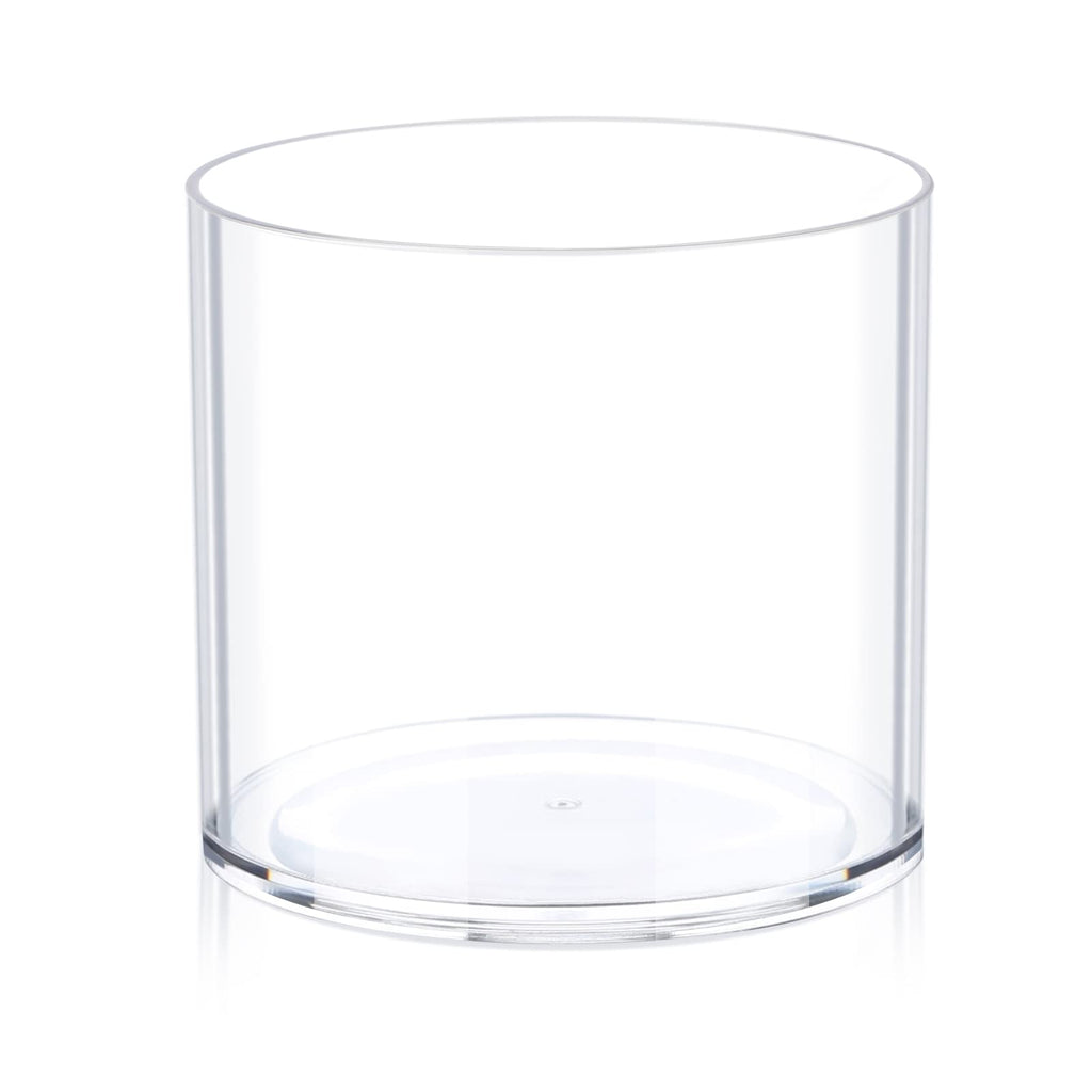 Flower Clear Plastic Vase Centerpiece for Home, Wedding Party, Clear Cylinder Wide Vase for Flowers, Decorative Wide Mouth Vase 