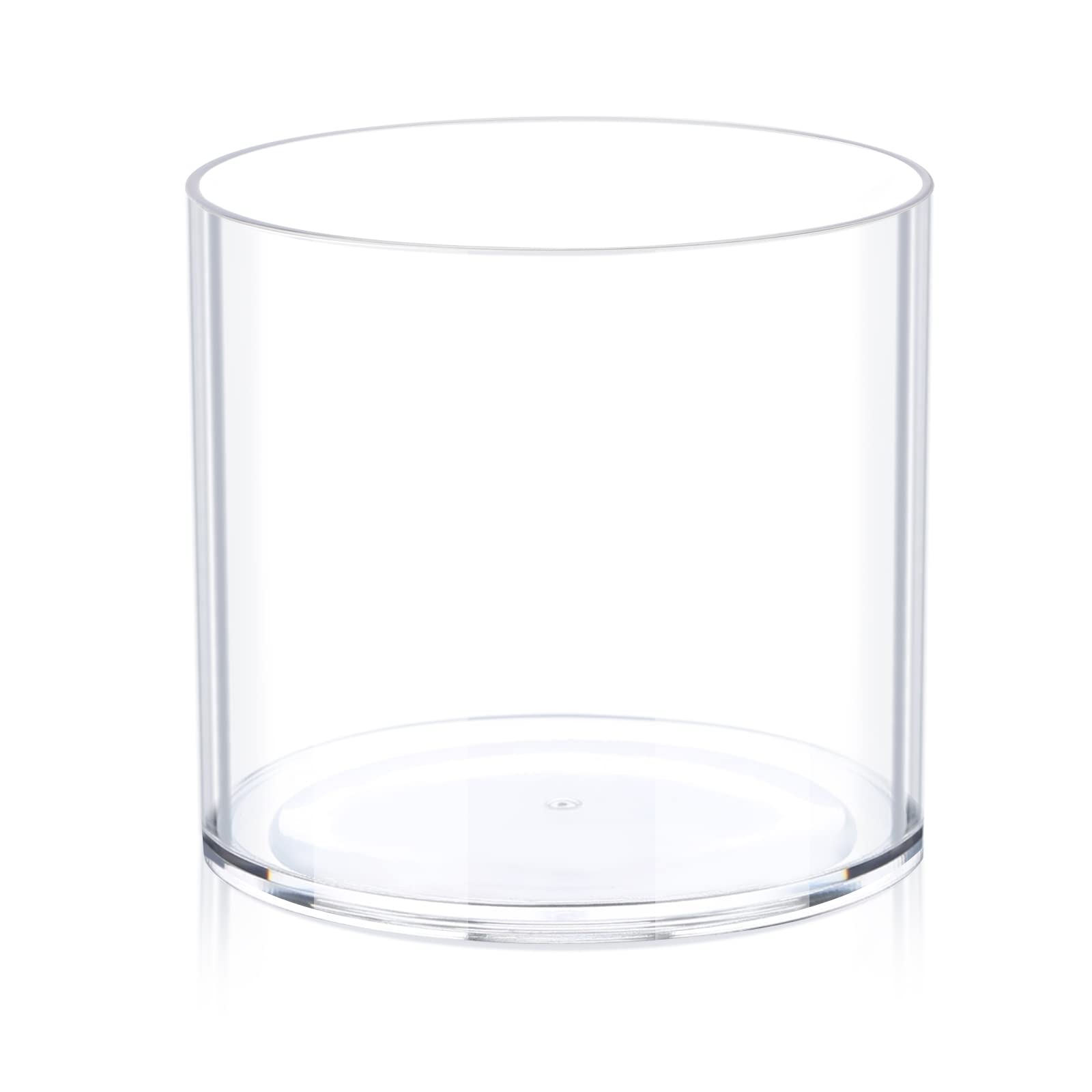 Flower Clear Plastic Vase Centerpiece for Home, Wedding Party, Clear Cylinder Wide Vase for Flowers, Decorative Wide Mouth Vase 