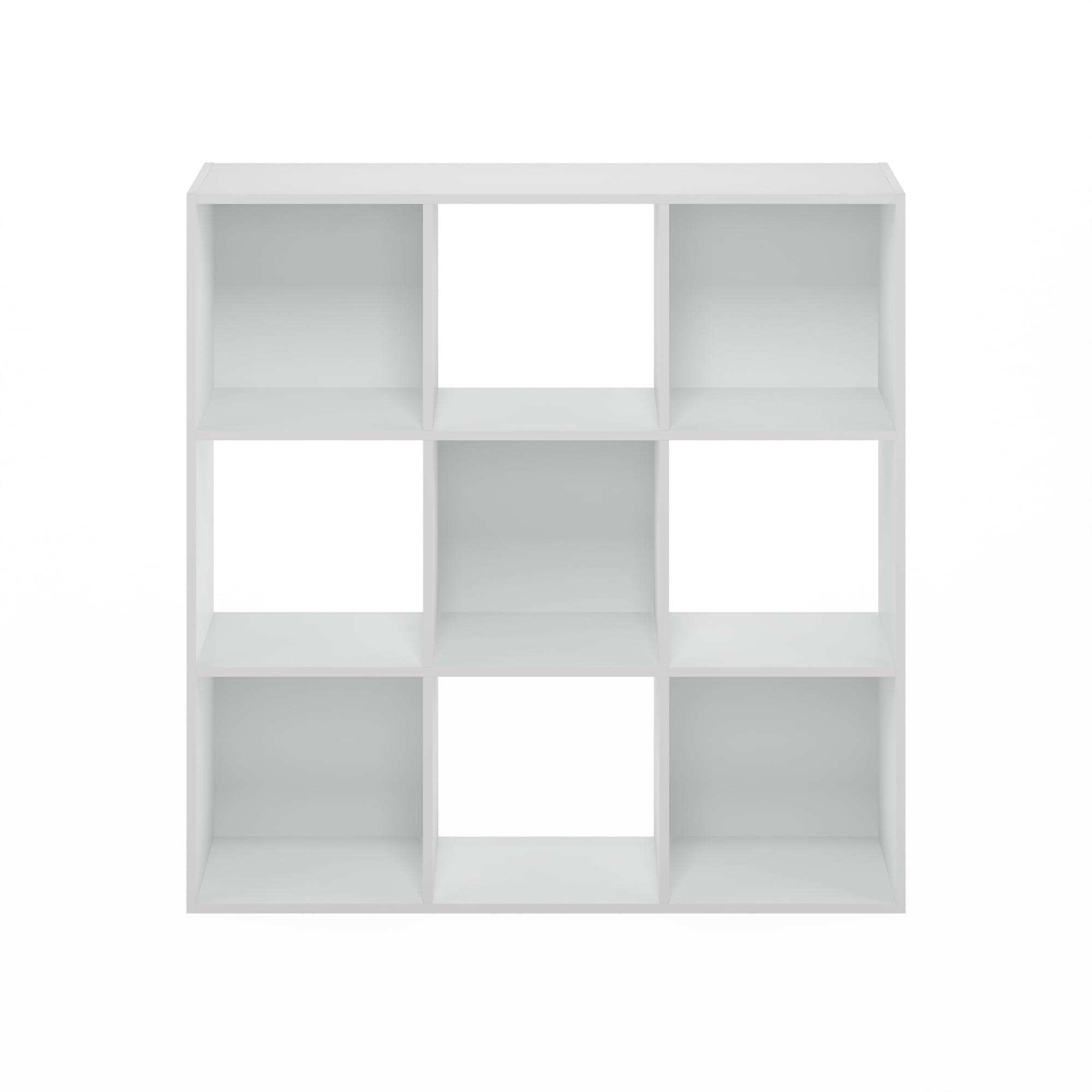 Furinno Pelli Cubic Multipurpose Clothing & Closet Storage Organizer Shelf, 9-Cube, White