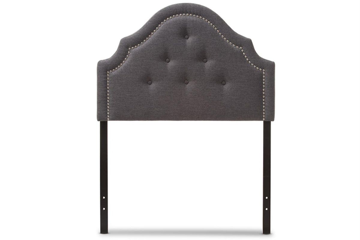 Baxton Studio Cora Modern Upholstered Headboard Grey/Twin