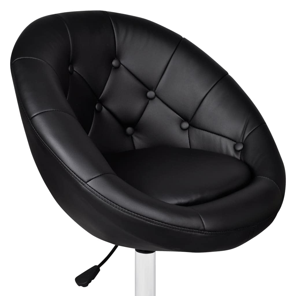 vidaXL Bar Stool Black Faux Leather