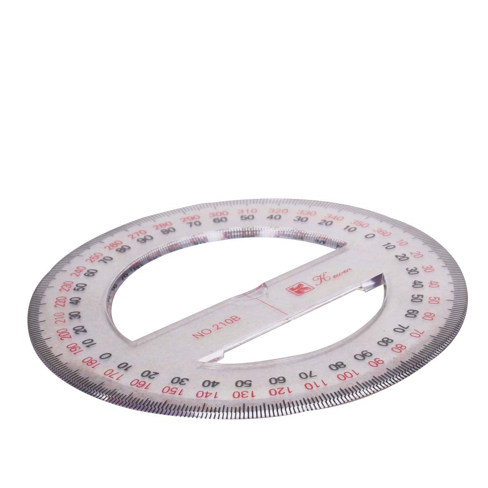 Utoolmart Portable Circular 10Cm Plastic 360 Degree Protractor For School Office Supplies 1Pcs