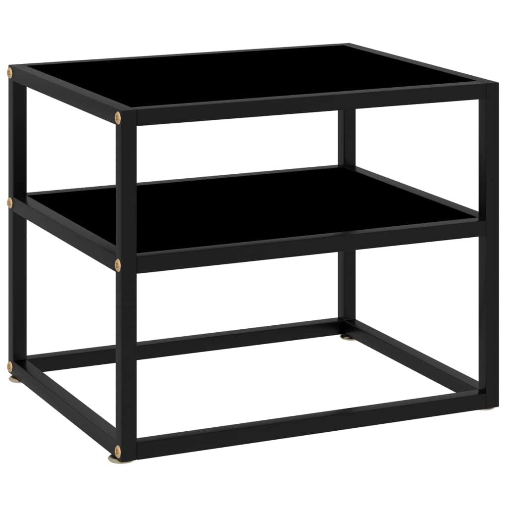 vidaXL Console Table End Side Accent Living Room Home Decor Interior Hallway Entryway Hall Table Furniture Black 19.7 Tempered