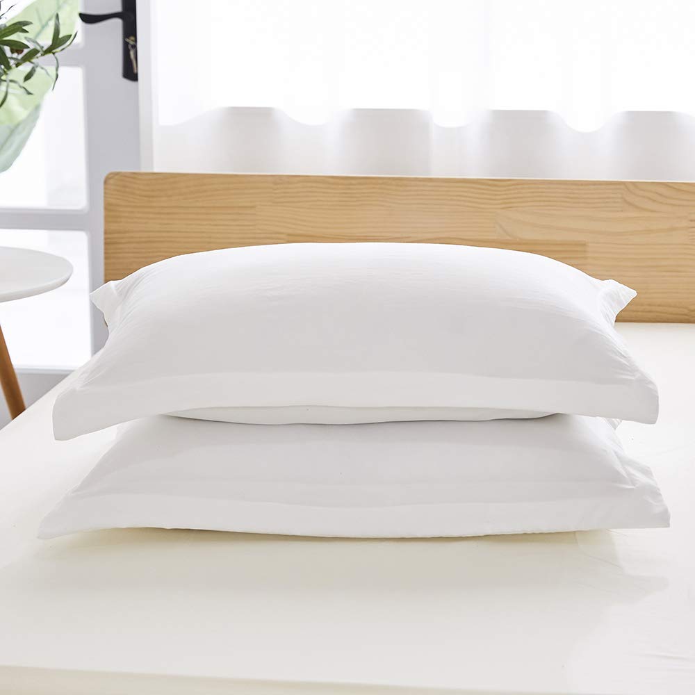 Dreaming Wapiti Duvet Cover King,Washed Microfiber King Size Duvet Cover Set,Solid Color - Soft And Breathable With Zipper Closure & Corner Ties (White, King)