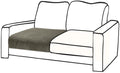 BT.WA Olive Green Velvet 1 Piece Seat Cushion Cover Stretch Armchair Cover Separate Sectional Sofa Slipcovers Furniture Protector (1-Seater or Sofa Backrest)