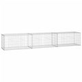 vidaXL Gabion Wall with Covers, Galvanized Steel, Weather-Resistant and Rustproof, Ideal for Residential & Commercial Landscapin