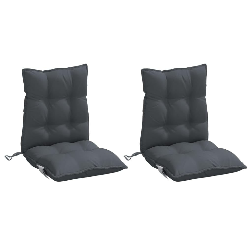 Vidaxl Lowback Chair Cushions 2 Pcs Anthracite Oxford Fabric