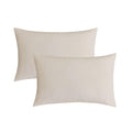 JELLYMONI Pillowcases Standard Set of 2 Cotton Envelope Pillow Covers Cream Grey 20  26in Bed Pillow Cases 100% Washed Cotton So