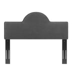 Modway Dawn Performance Velvet Headboard, Full/Queen, Charcoal