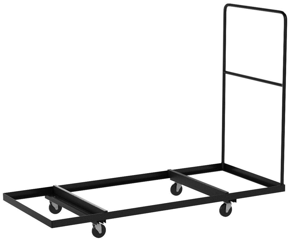 Flash Furniture Neena Black Folding Table Dolly for 30''W x 72''D Rectangular Folding Tables