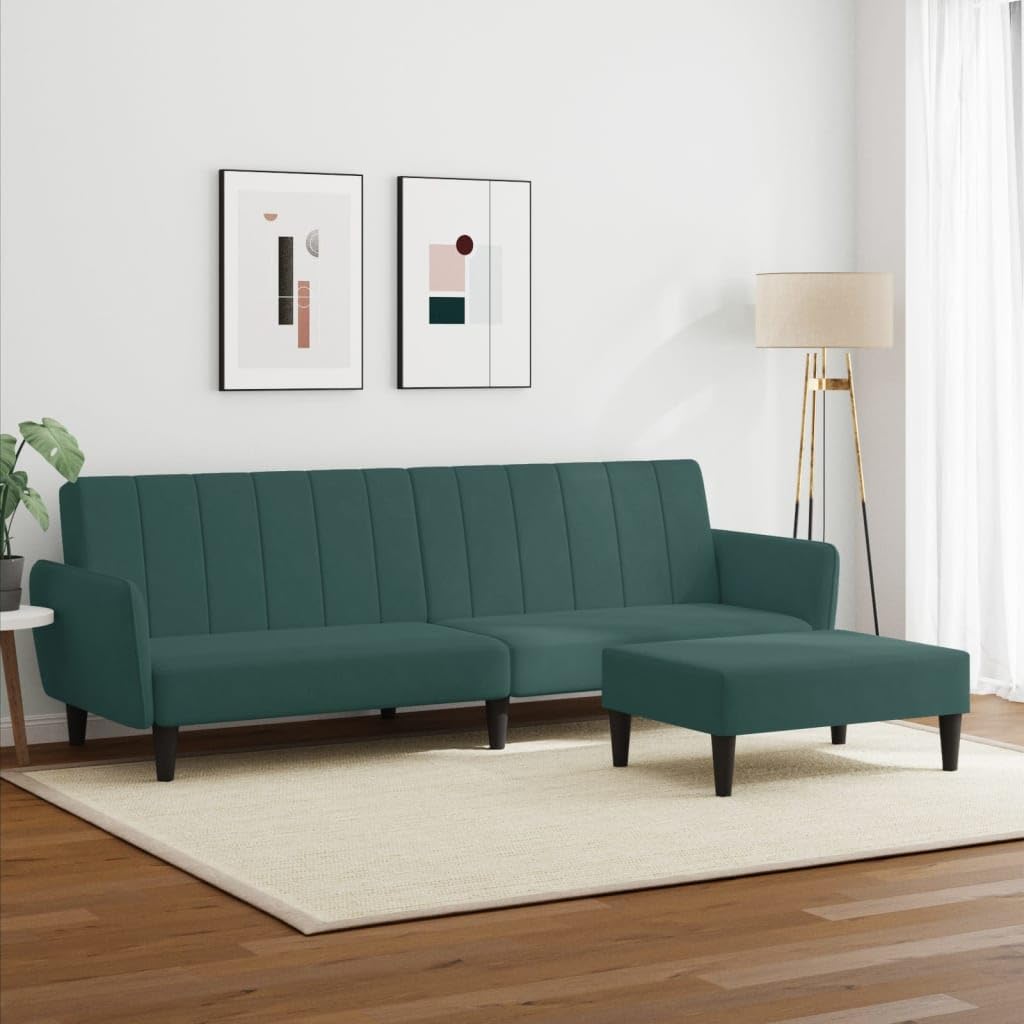 2 Seater Sofa Bed with Stool - Thumbnail 2