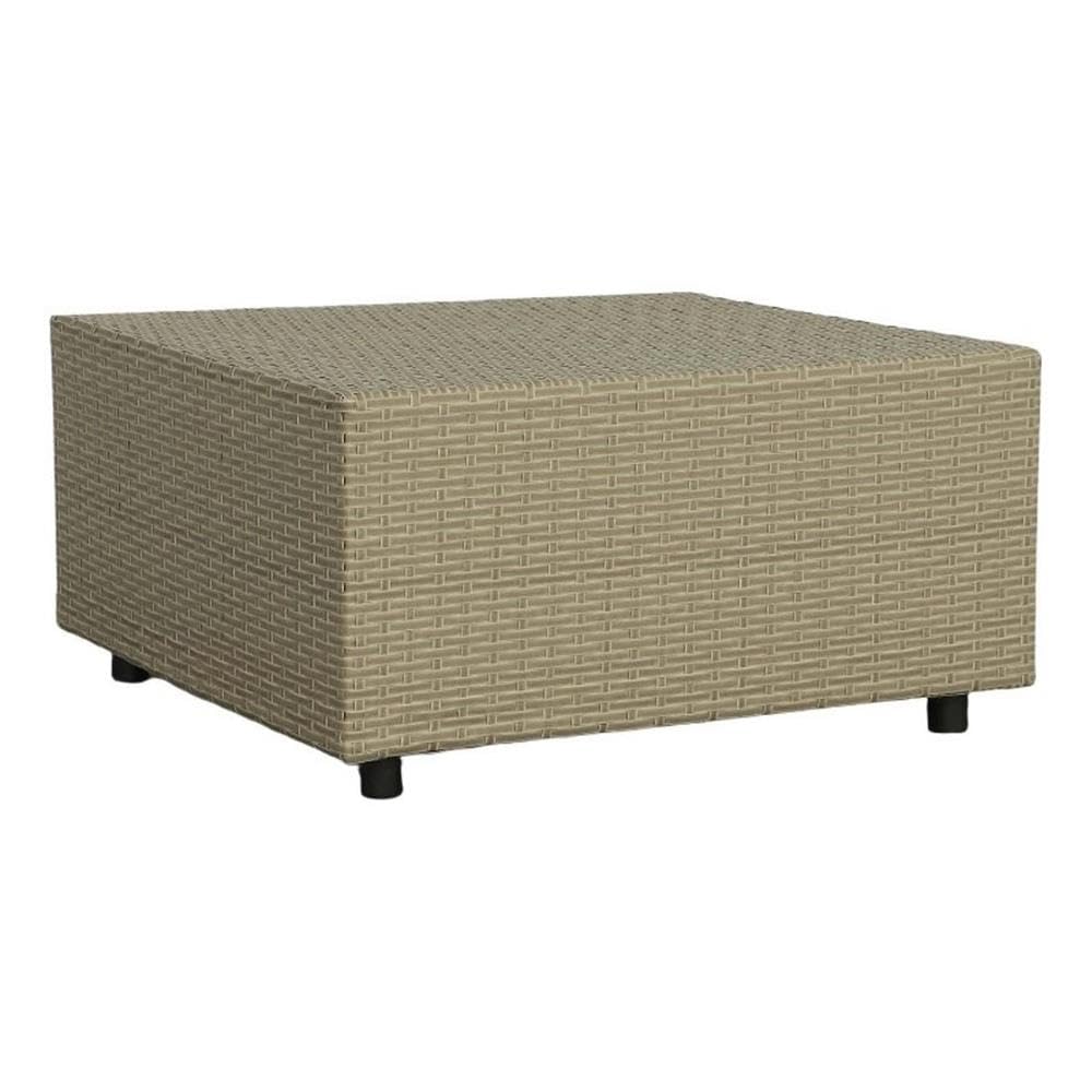 Progressive Furniture I747-CT Brown Shelter Island Wicker Square Cocktail Table