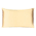 HomeRoots Pale Yellow Dreamy Set of 2 Silky Satin Queen Pillowcases