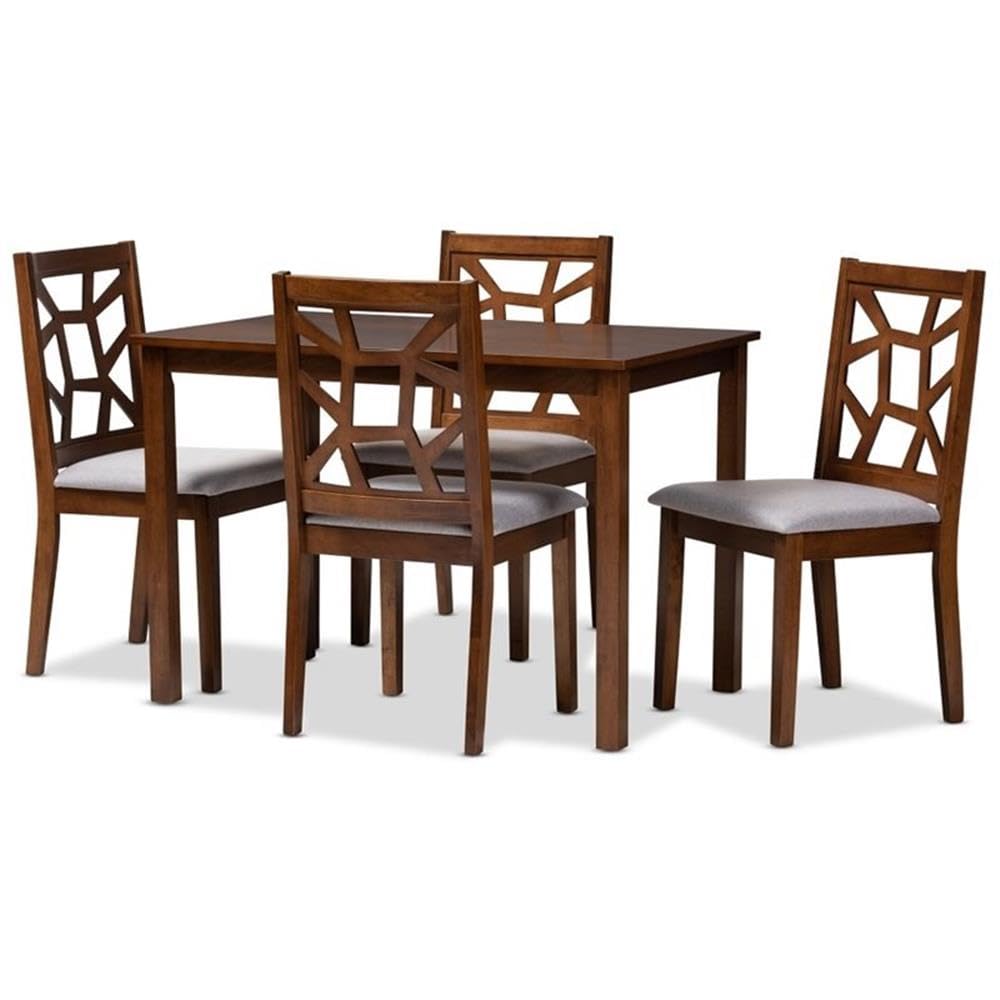 Baxton Studio Abilene 5 Piece Dining Set - Thumbnail 3